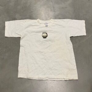 Vintage Pro Spirit Get Your Kicks Soccer Graphic T-Shirt White XL Made in USA